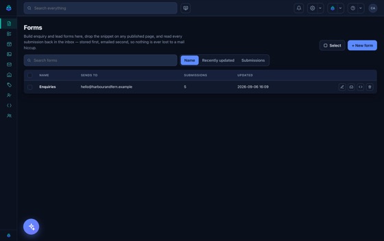 Forms: built here, embedded anywhere