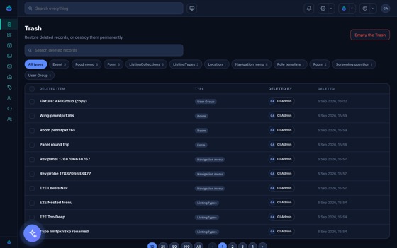 Restore puts a record straight back where it was